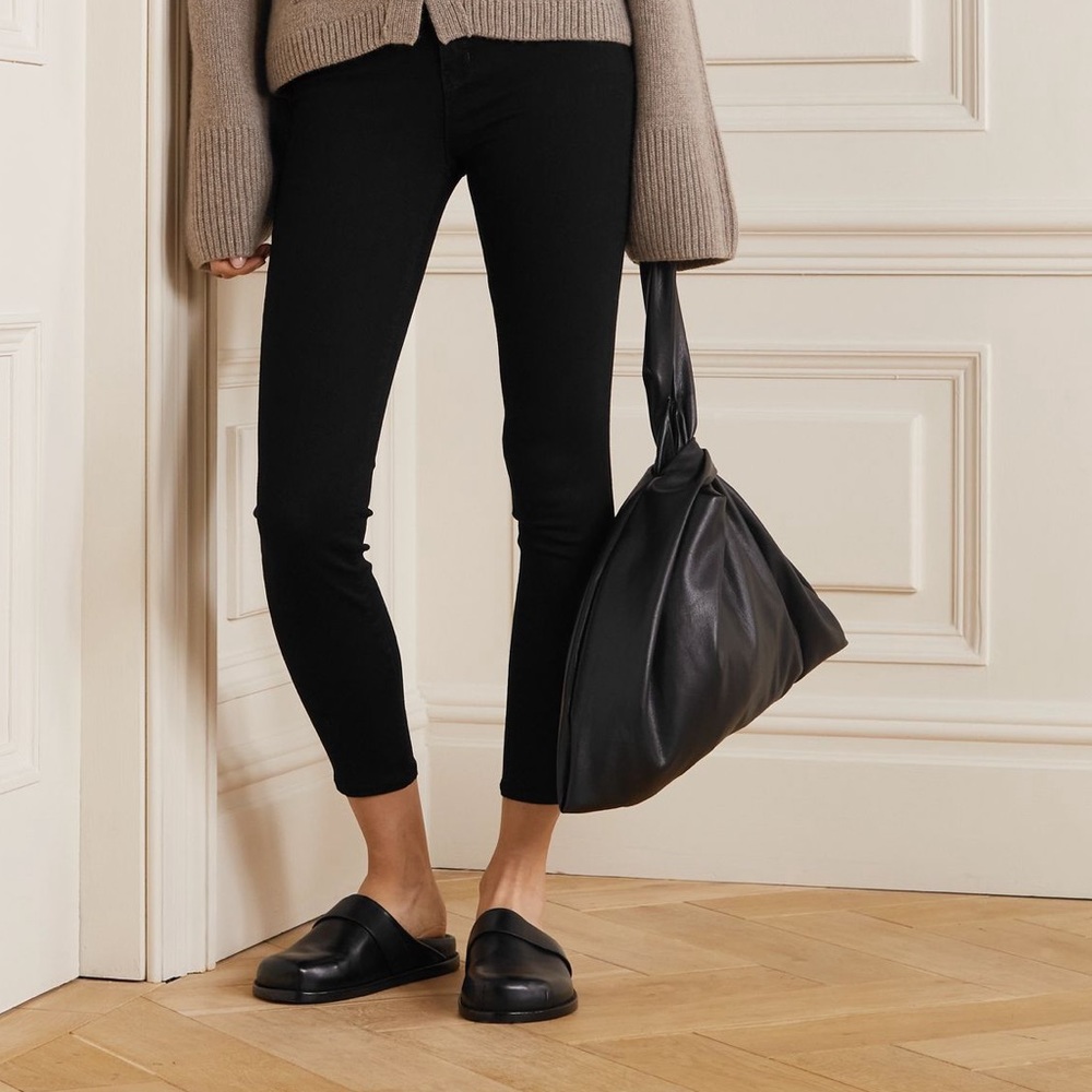 L'agence 
Margot Black Skinny Ankle Crop High-Rise Jeans
